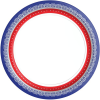 Red, White & Blue Round Serving Platter -