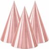 Rose Gold Metallic Cone Hats