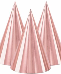 Rose Gold Metallic Cone Hats