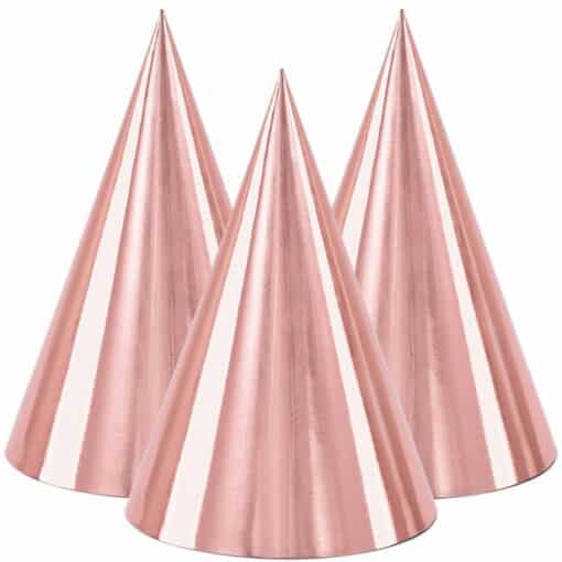 Rose Gold Metallic Cone Hats