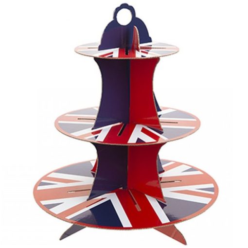 Union Jack 3 Tier Cupcake Stand