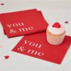 You & Me Valentines Paper Napkins