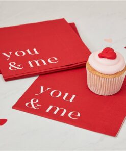 You & Me Valentines Paper Napkins