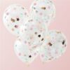 Floral Confetti Latex Balloons