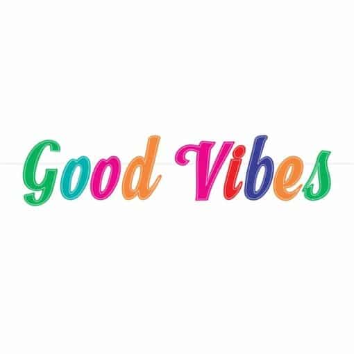 Good Vibes Felt Letter Banner - 1.67m