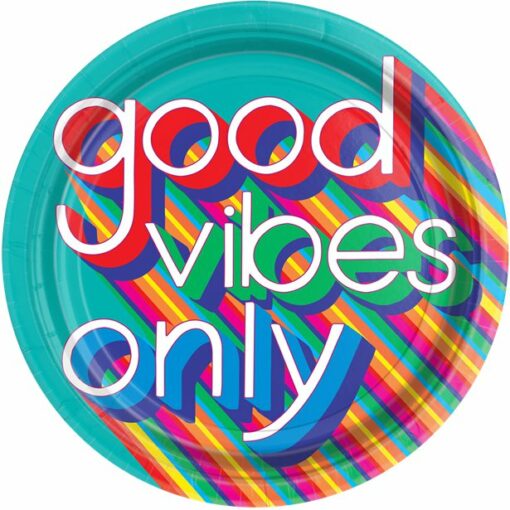 Good Vibes Paper Plates