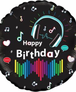 Music Happy Birthday Foil Balloon