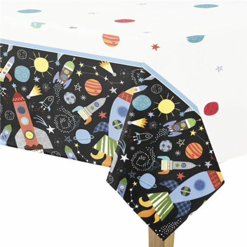 Outer Space Themed Plastic Table Cover