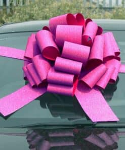 Pink Glitter Car Bow