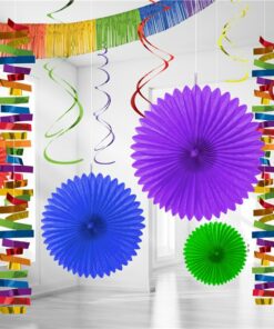 Rainbow Paper & Foil Room Decorating Kit