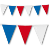 Red, White & Blue Plastic Pennant Bunting