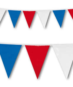 Red, White & Blue Plastic Pennant Bunting