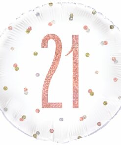 Rose Gold Glitz Number 21st Birthday Balloon