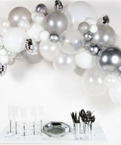 Silver Balloon Arch Garland DIY Kit