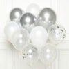 Silver DIY Latex Balloon Kit