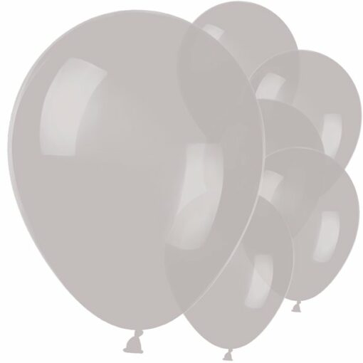 Silver Metallic Latex Balloons