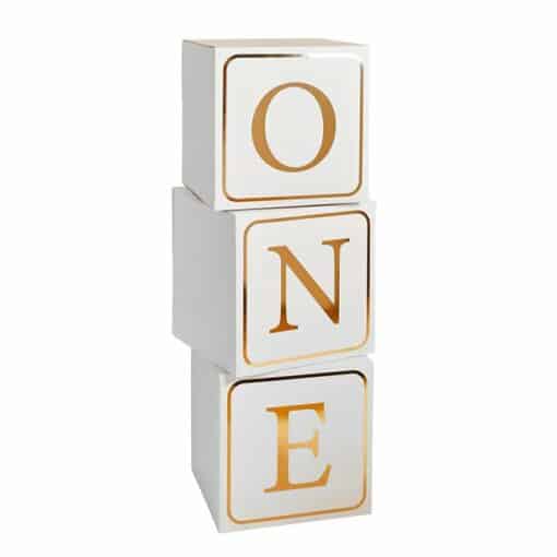 1st Birthday Giant 'One' Block Boxes