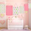 1st Birthday Pink Mix Lantern Garland