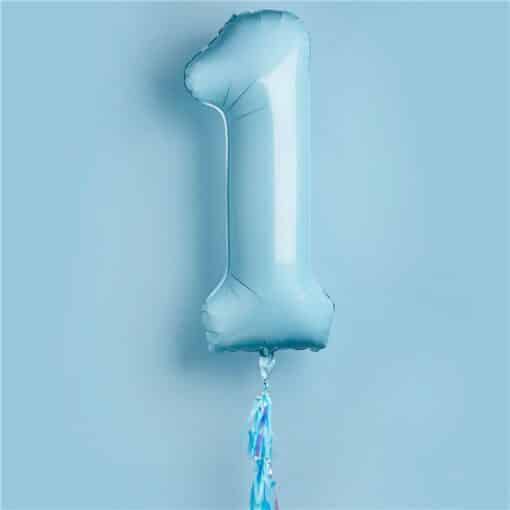 Pastel Blue 1st Birthday Balloon