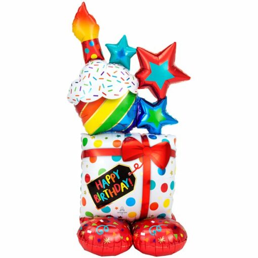 Colourful Birthday Cluster AirLoonz Balloon