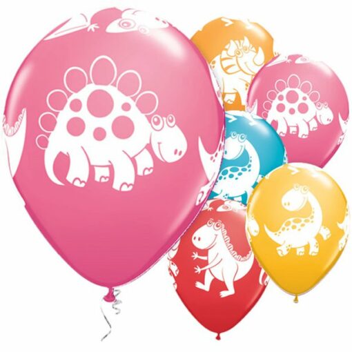 Cute & Cuddly Dinosaurs Printed Latex Balloons