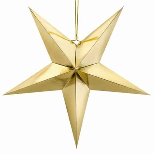 Gold Hanging Star Decoration