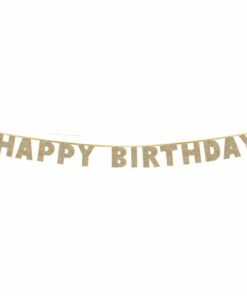 'Happy Birthday' Luxe Gold Letter Banner