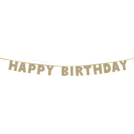 'Happy Birthday' Luxe Gold Letter Banner