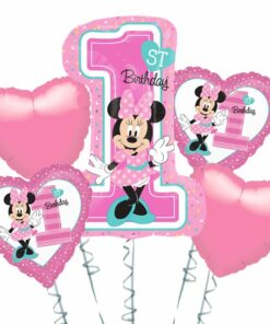 Minnie Mouse 1st Birthday Balloon Bouquet