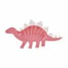 Pink Shaped Dinosaur Paper Plates