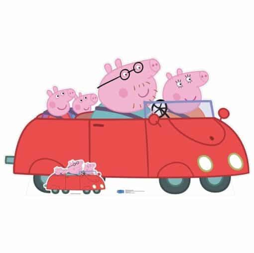 Peppa Pig Family Car Cardboard Cutout