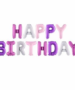 Pink & Lilac Mix Birthday Balloon Bunting