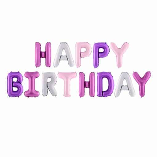 Pink & Lilac Mix Birthday Balloon Bunting