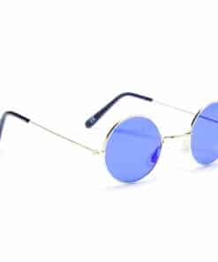 Round Blue Glasses