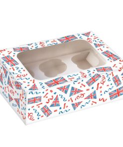 Union Jack Cupcake Box