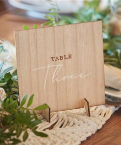 Wooden Table Numbers