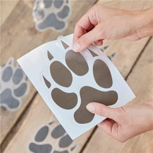 Let's Go Wild Animal Paw Print Floor Stickers