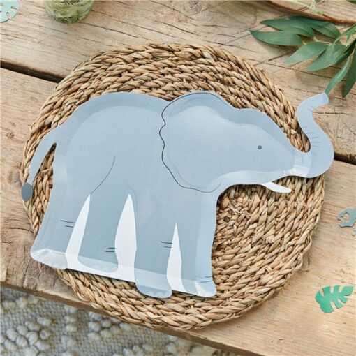 Let's Go Wild Elephant Paper Plates