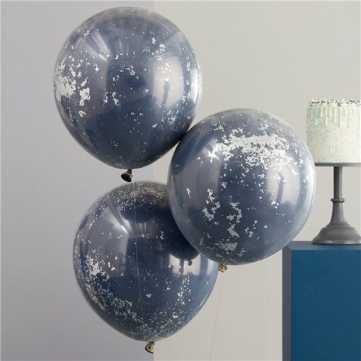 Mix It Up Blue Double Stuffed Latex Balloons