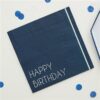 Mix It Up Blue Happy Birthday Eco Paper Napkins