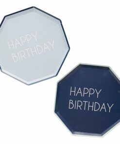 Mix It Up Blue Happy Birthday Eco Paper Plates