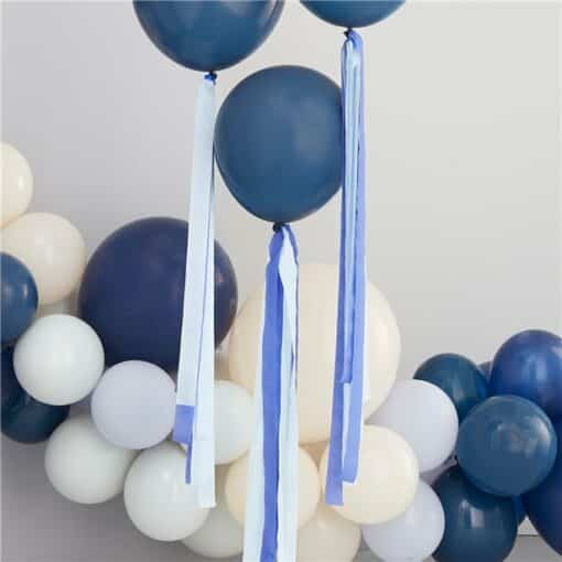 Mix It Up Blue Balloons with Streamer Tails