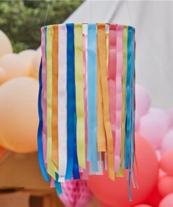 Mix It Up Brights Hanging Ribbon Hoop Decoration