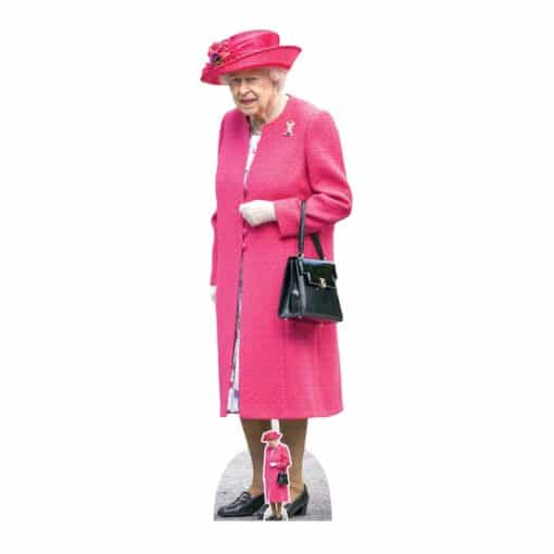 Queen Elizabeth II Pink Lifesize Cardboard Cutout