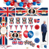 King's Coronation Union Jack Red White & Blue MEGA Party Pack