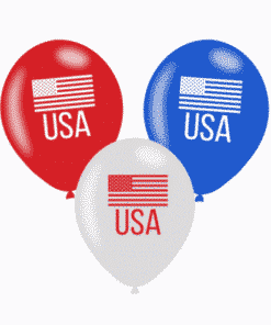 USA Flag Printed Latex Balloons