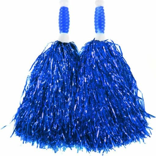 Metallic Blue Pom Poms