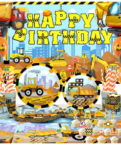 Construction Vehicles Ultimate Themed Party Pack for 20 Guests