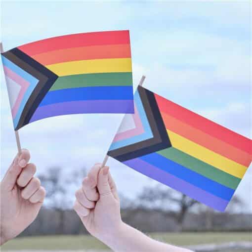 Progress Pride Waving Flags