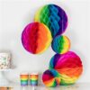 Rainbow Honeycomb Decorations